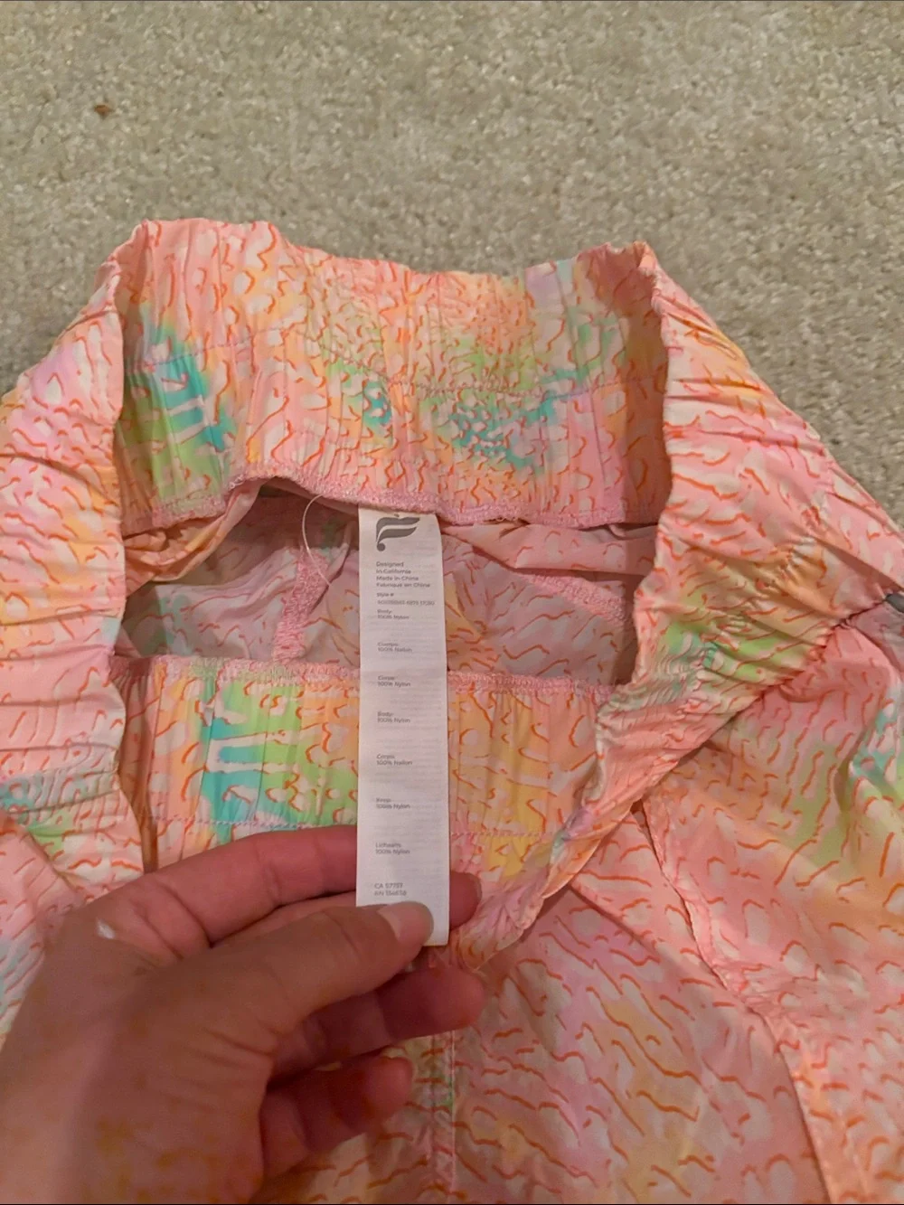 Fabletic Women’s Pink Pastel Tie-Dye Smocked Waist Shorts